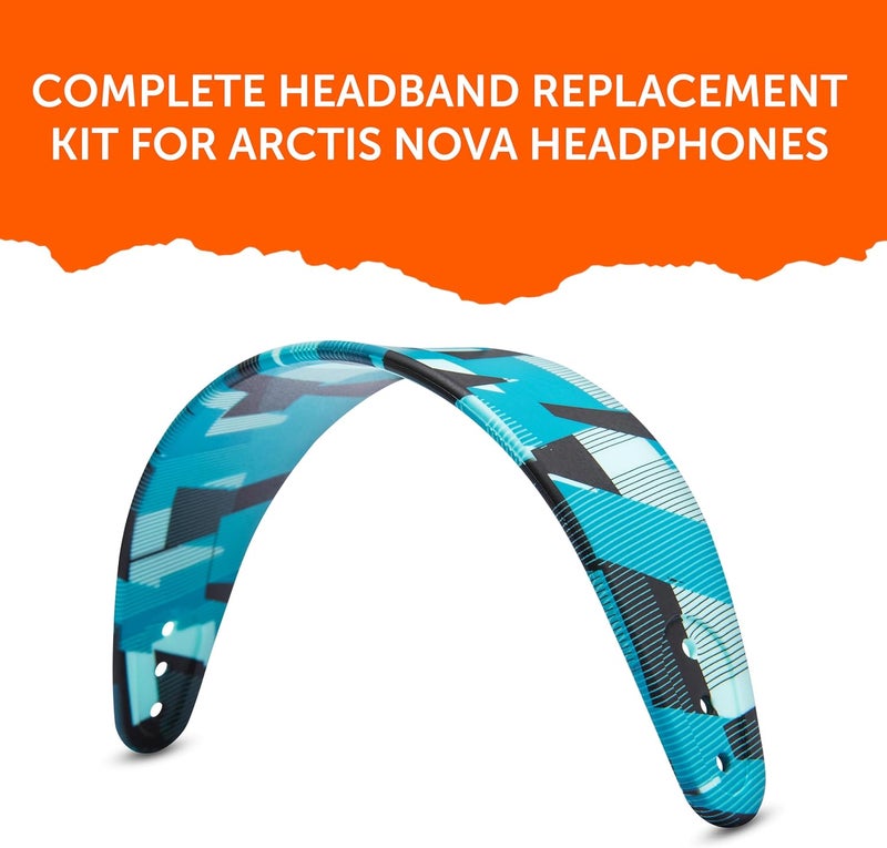WC HeadbandZ Arctis Nova - Upgraded Silicone Headband for Arctis Nova Headsets by Wicked Cushions - Enhanced Flexibility, Comfort, and Style with Matching Earpad Designs | Cyan Prism - Image 5